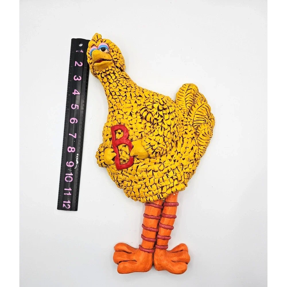 Vintage Sesame Street Big Bird Plaster Wall Hanging Plaque Muppet